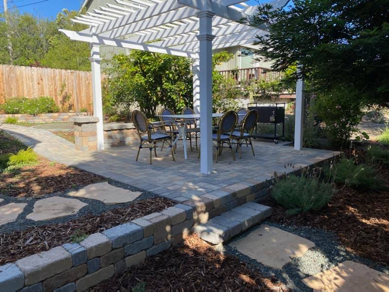 Pergola and paver patio retreat, Pismo Beach